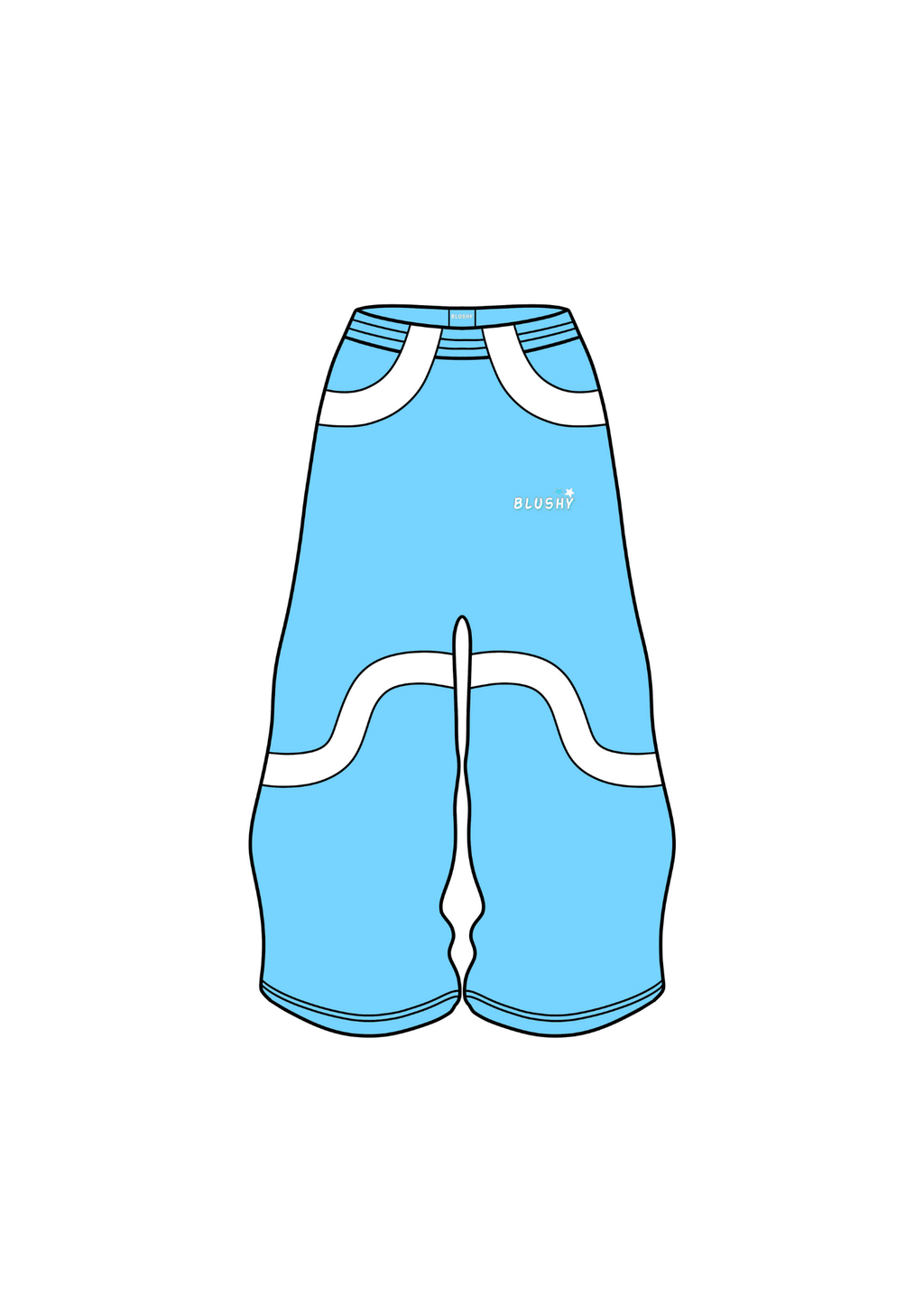 spodnie blushy niebieskie